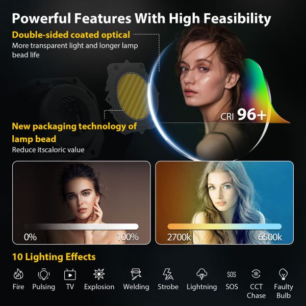 COLBOR 220W Bi-Color COB LED Video Işığı