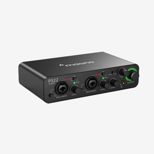 MAONO PS22  Kayıt, Müzik Prodüksiyonu, Gitar için Maono PS22 Ses Arayüzü ( SİYAH )