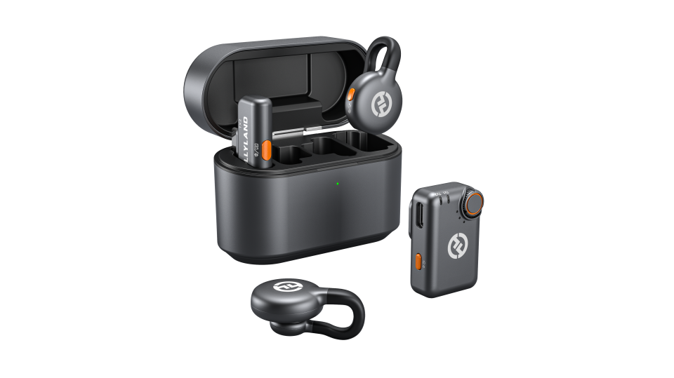 Hollyland Lark M2S Mini Combo İkili Kablosuz Mikrofon Sistemi - Siyah