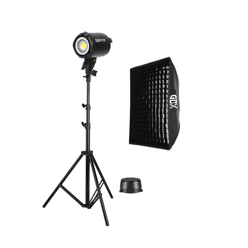 GDX HD-100W Led Video Işığı Full Set (80x120 Softbox + 260cm Işık Ayağı)