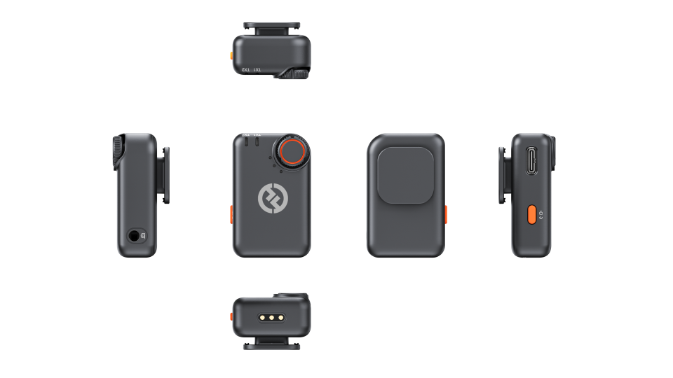 Hollyland Lark M2S Mini Combo İkili Kablosuz Mikrofon Sistemi - Siyah