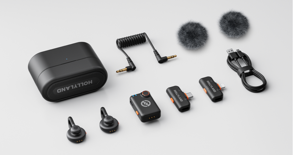 Hollyland Lark M2S Ultimate Combo İkili Kablosuz Mikrofon Sistemi - Siyah