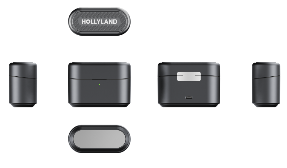 Hollyland Lark M2S Ultimate Combo İkili Kablosuz Mikrofon Sistemi - Siyah