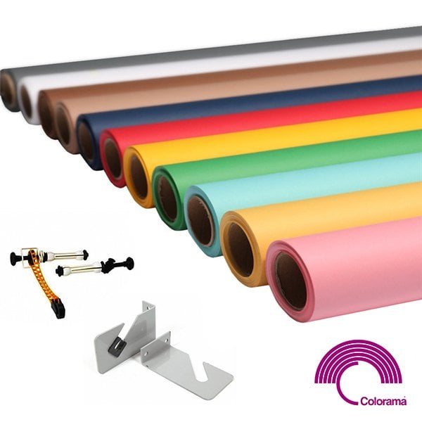Colorama Stüdyo Kağıt Fon Seti 2.72 x 11m (Askı, Expan Dahil)