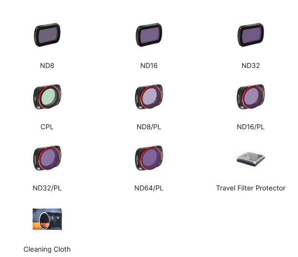 Freewell DJI Osmo Pocket 3 Filters All Day 8Pack