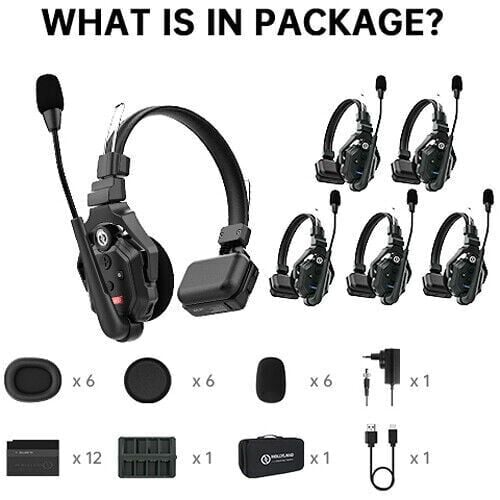 Hollyland Solidcom C1-6S Kablosuz Intercom Sistemi (6 Kullanıcı)