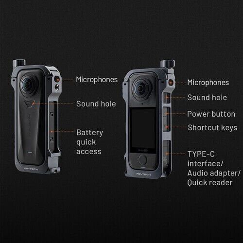 PGYTECH Camera Cage for Insta360 X4 Air ( P-61A-020 ) | Alüminyum Koruma Kafesi