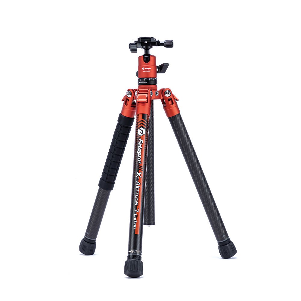 Fotopro X-Aircross 3 Karbon Fiber Video Tripodu (Kırmızı)