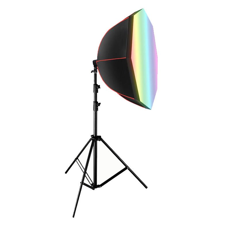 GDX RGB-BW-90 Renkli Işıklı 90cm Softbox 3'lü Set