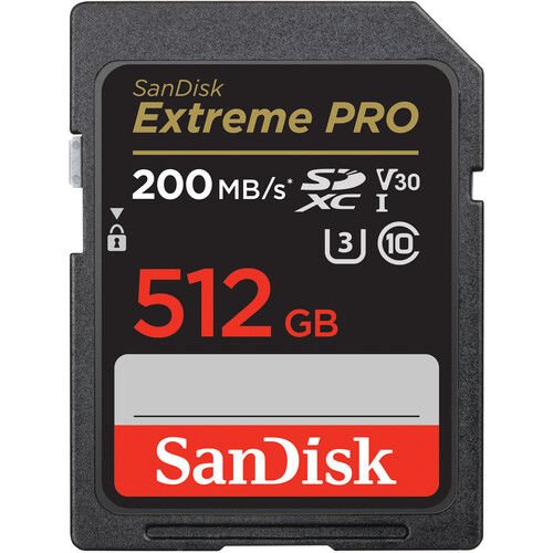 SanDisk 512GB Extreme Pro SDHC/SDXC Hafıza Kartı (200mb)