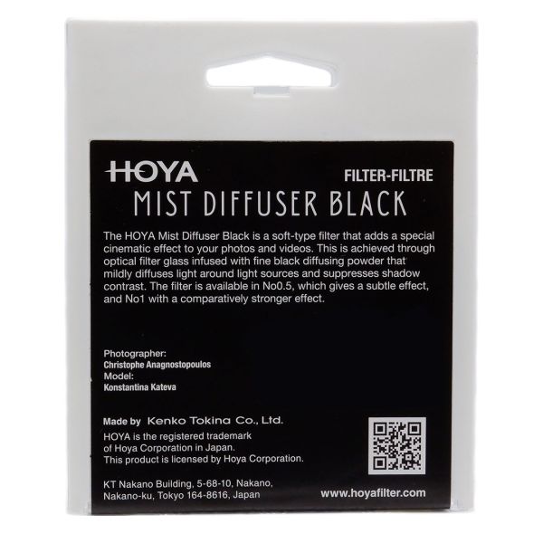 Hoya 67mm Mist Diffuser Filtre Black No 0.5