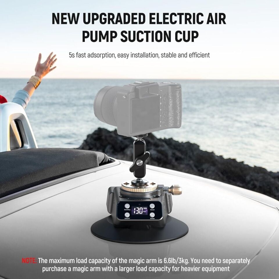 Neewer CA017 Motorlu Vantuzlu Aksiyon Kamera Tutucu