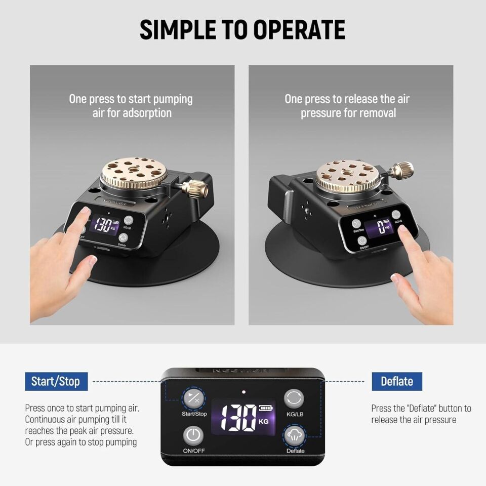 Neewer CA017 Motorlu Vantuzlu Aksiyon Kamera Tutucu