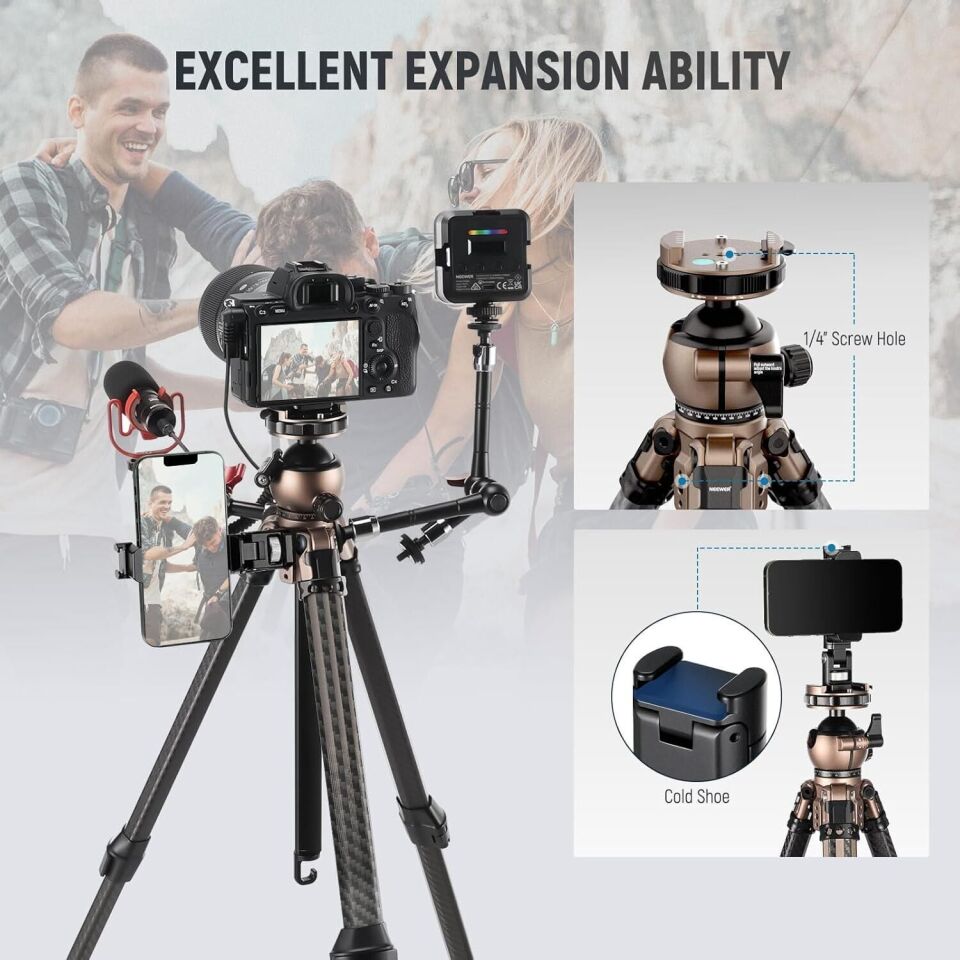 Neewer LITETRIP LT35 Karbon Fiber Tripod (49-155cm) 1,13kg