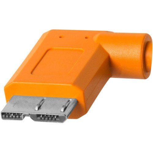 Tether Tools CUC61RT02-ORG TetherPro Dik Açı Adaptör Kablosu USB 3.0 to USB 3.0 Micro-B 5-Pin