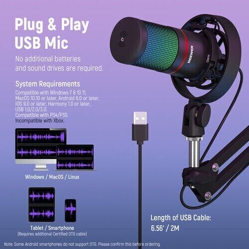 Neewer CM-25 Podcast USB Mikrofon Seti