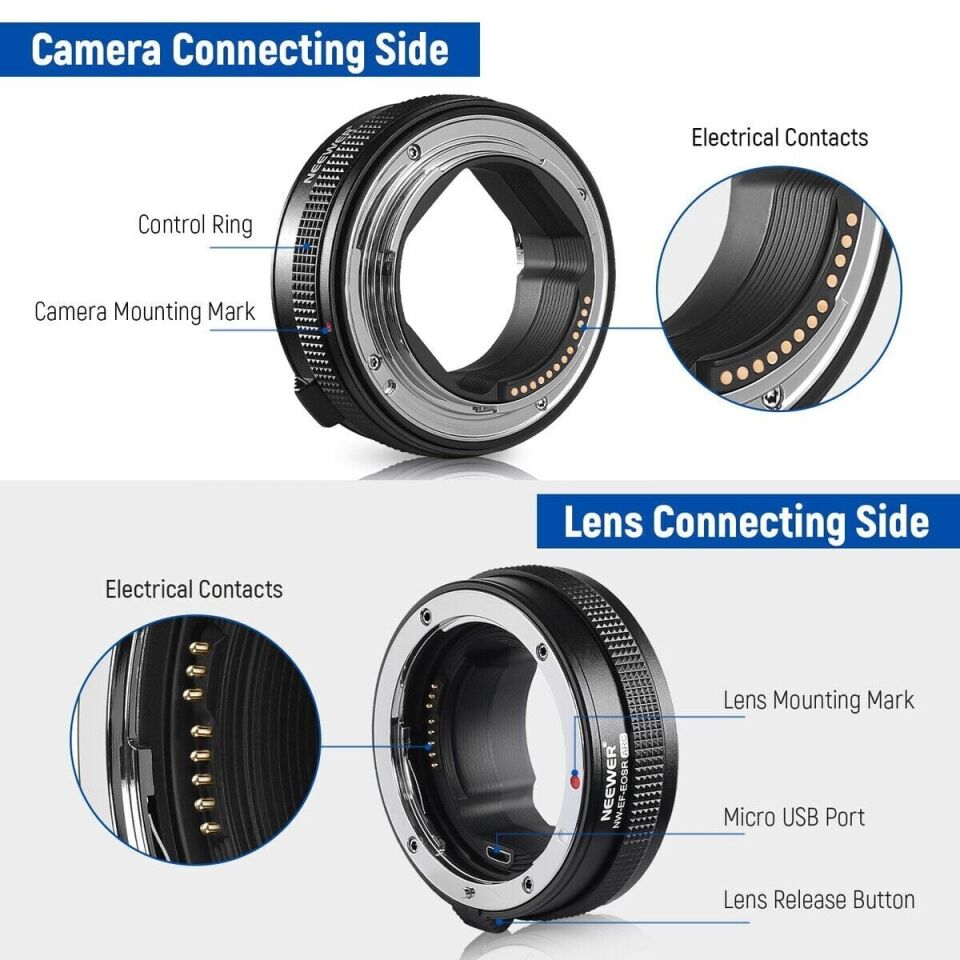 Neewer EF-EOSR CANON EF - RF AF Lens Adaptörü