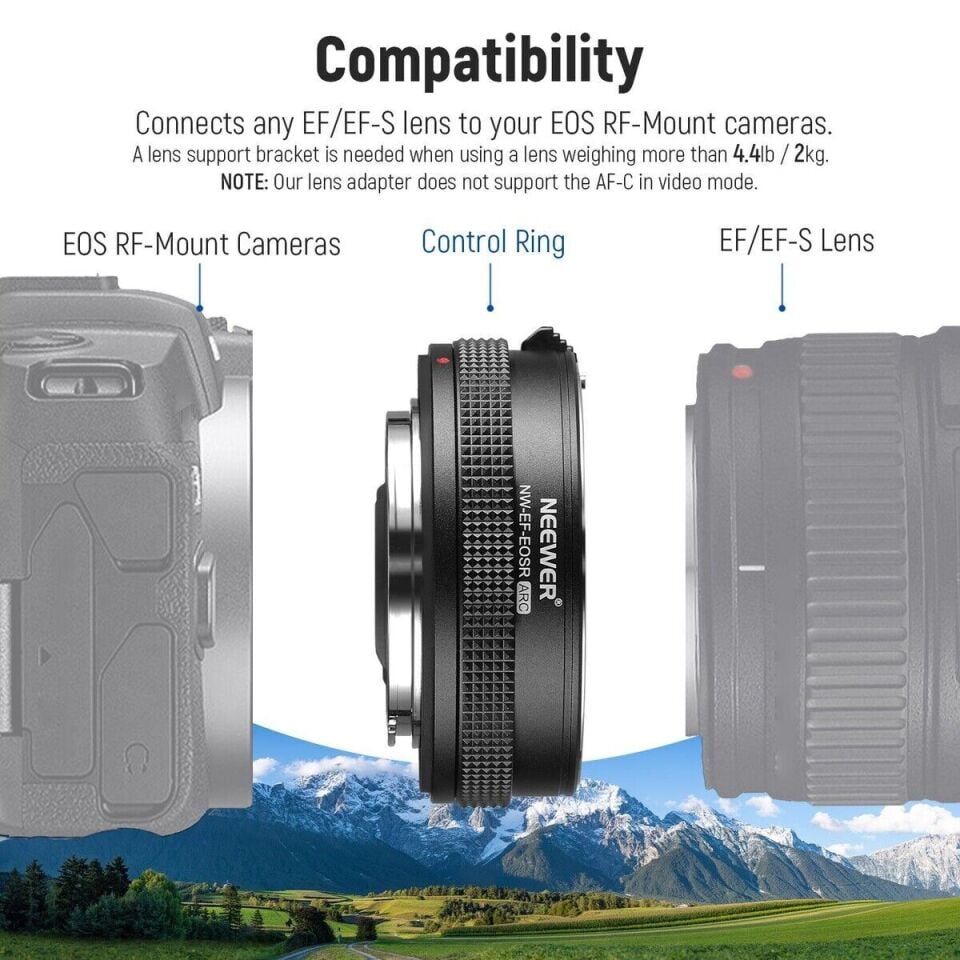 Neewer EF-EOSR CANON EF - RF AF Lens Adaptörü