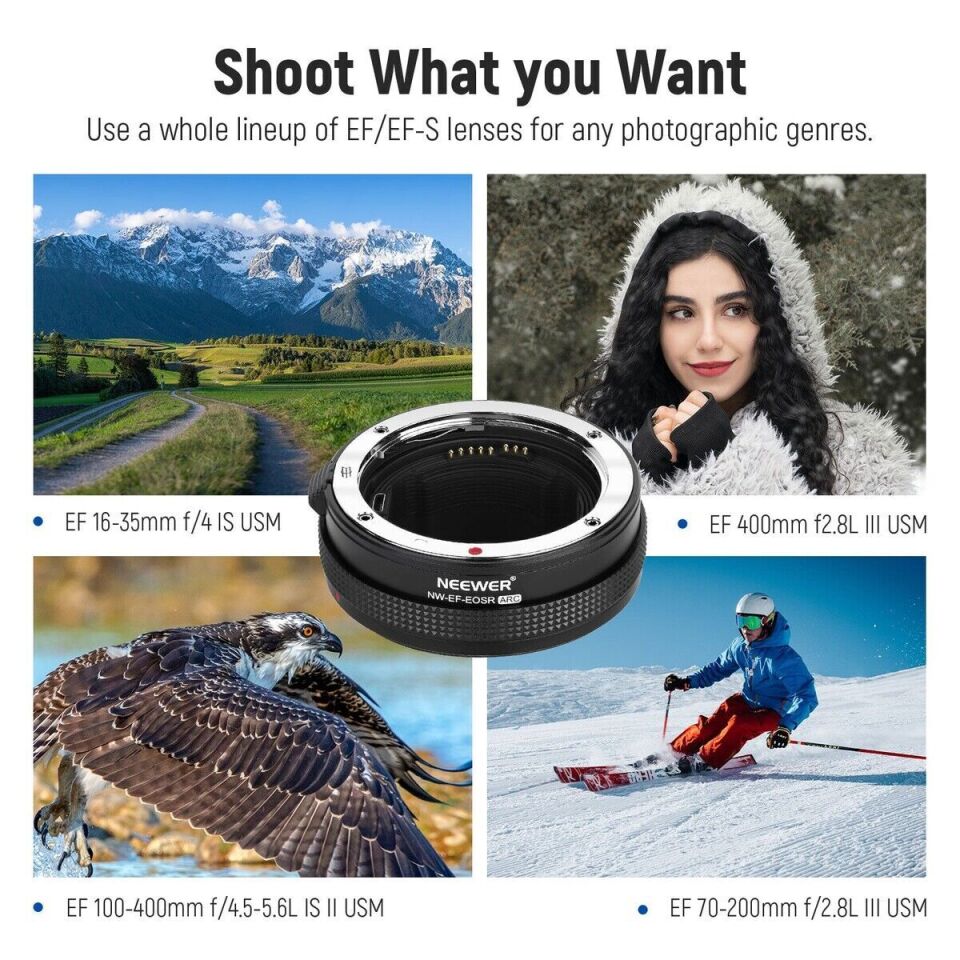 Neewer EF-EOSR CANON EF - RF AF Lens Adaptörü