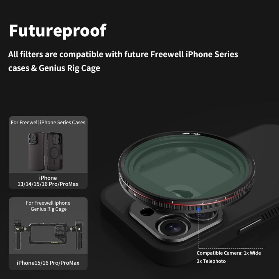 Freewell True Color Variable ND 1-5 Stop Filter for Sherpa Series Cases