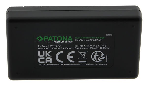 Patona 161713 Premium Olympus BLX-1 Şarj Aleti Cihazı