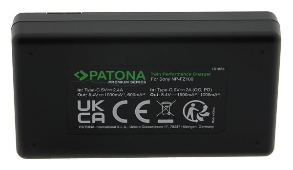 Patona 161858 Premium Sony FP-FZ100 İkili Şarj Cihazı