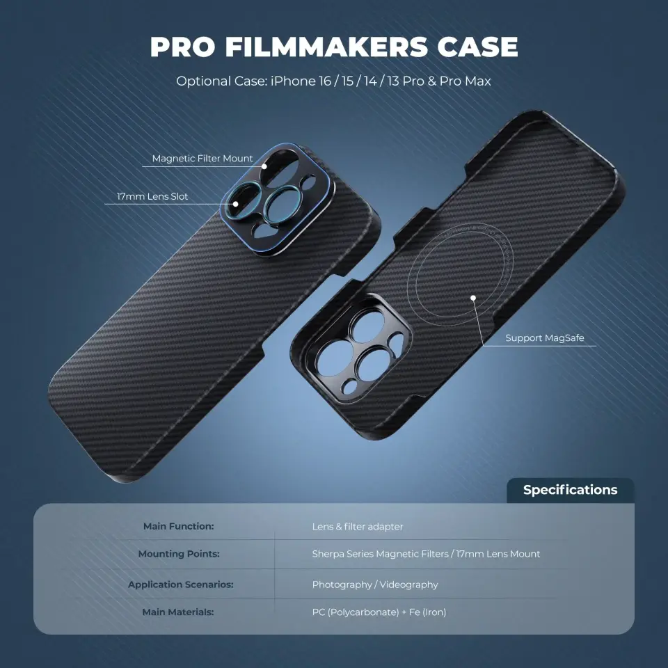Freewell Pro Filmmaker iPhone Case IPHONE 16 PRO MAX - 17MM MOUNT