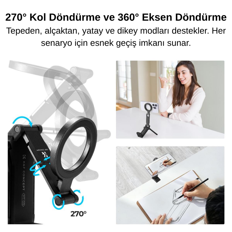 K&F Concept MagSafe Vlog Telefon Standı