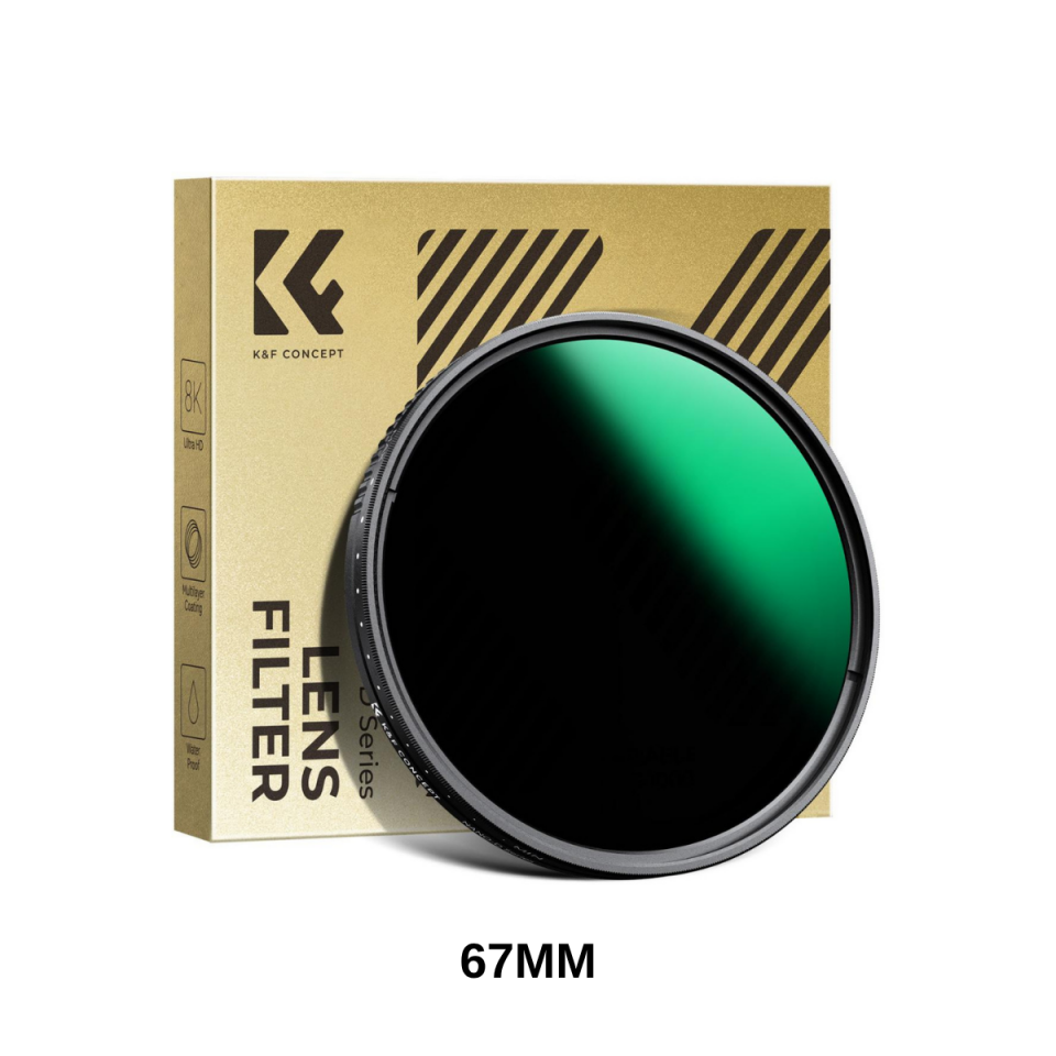K&F Concept 67 mm ND3-ND1000 Değişken Filtre
