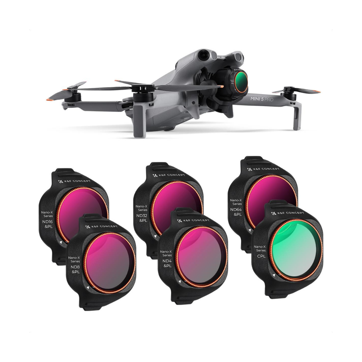 K&F Concept Mini 5 Pro için ND-PL Filtre Seti