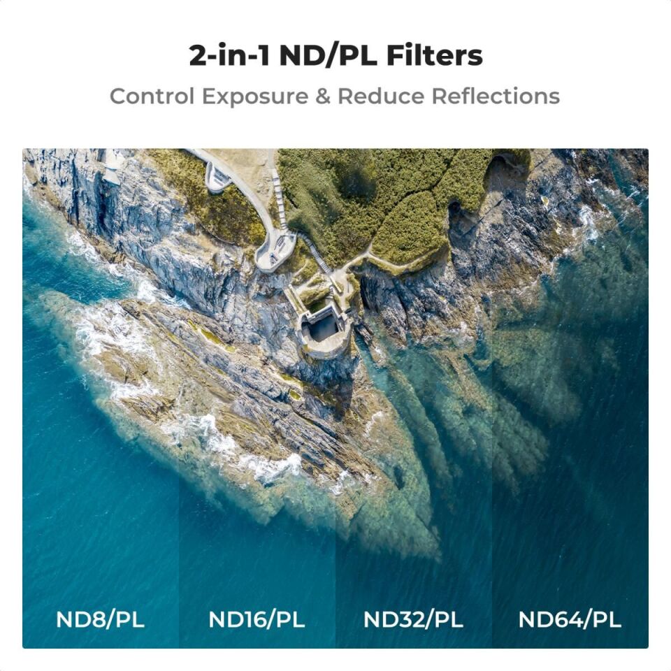K&F Concept Avata 2 için Filtre Seti (ND/PL8/16/32/64)