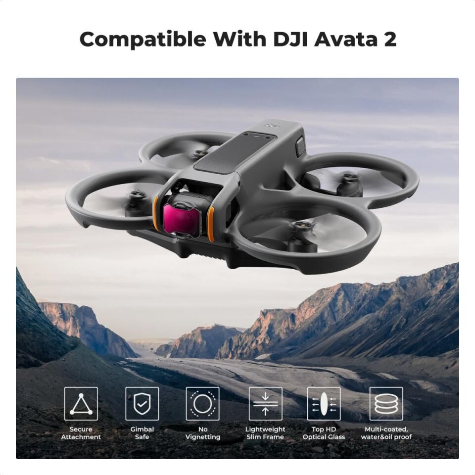 K&F Concept Avata 2 için Filtre Seti (ND/PL8/16/32/64)