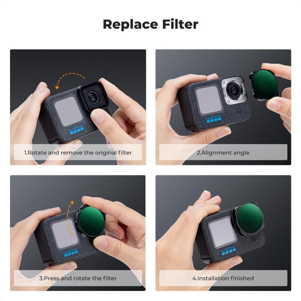 K&F Concept GoPro HERO13 ND Filtre Seti