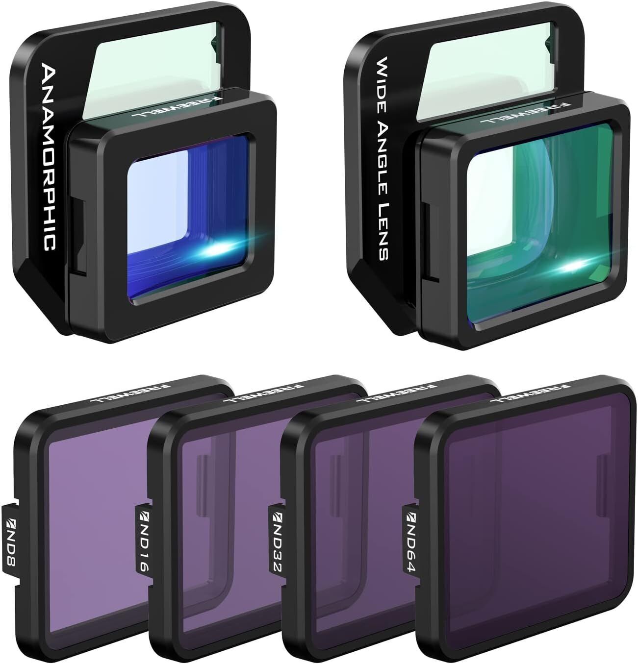 Freewell DJI Mini 3 Pro için Geniş Açı ve Anamorfik Lens ve ND Filtre Seti