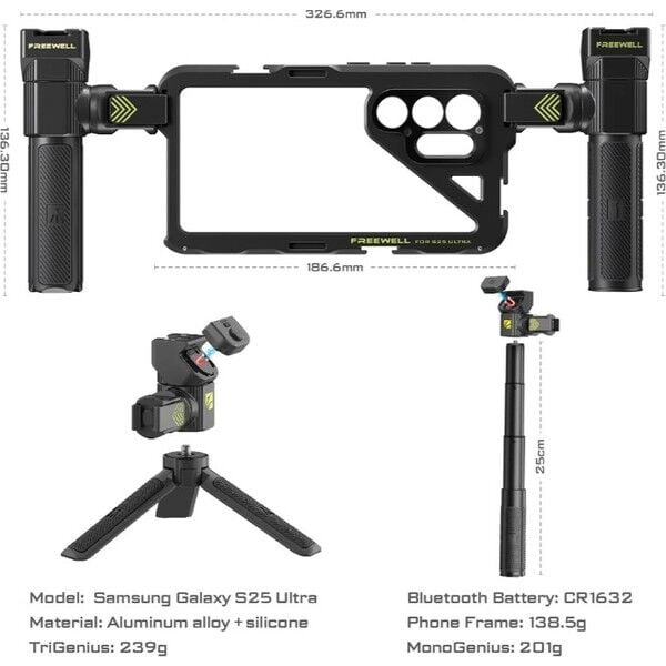 Genius Rig Samsung Galaxy S25 Ultra Uyumlu Telefon Kafesi