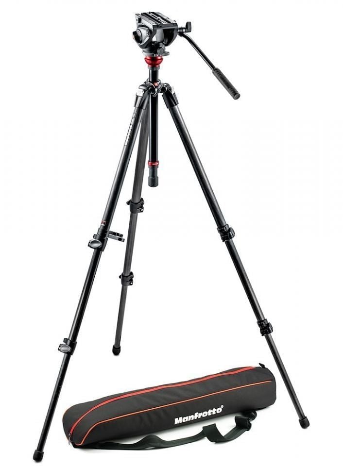 Manfrotto 500 Fluid Video Head & 755CX3 CF Single Leg Tripod