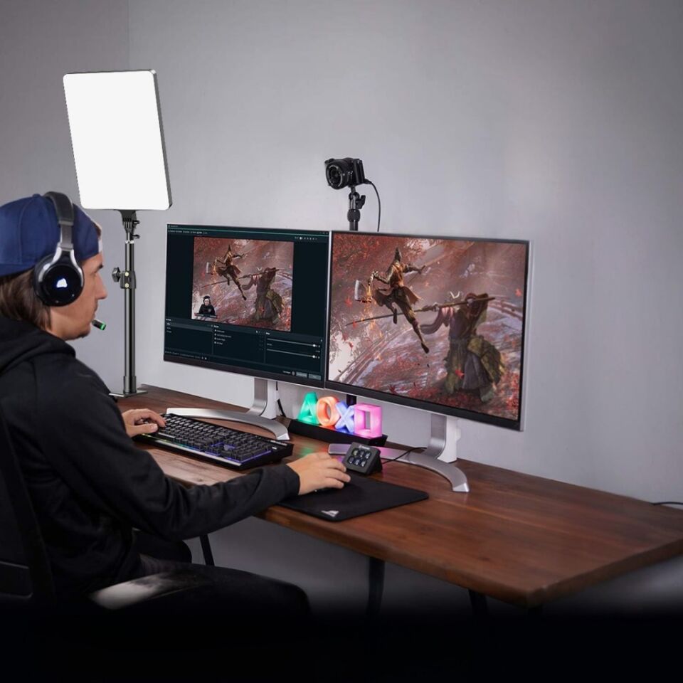 Gdx P300TS BiColor Profesyonel Youtuber 80W İkili Masaüstü Yayıncı Tekli Işık Seti