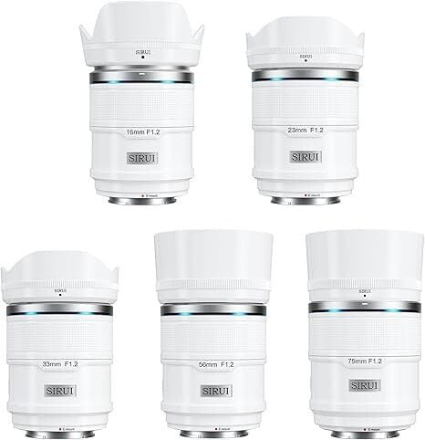 Sirui Sniper F1.2 APS-C Autofocus Sony E Mount 5'li Lens Kiti (Beyaz)