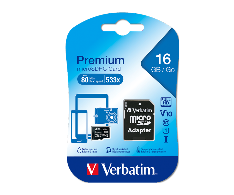 Verbatim 16GB Micro SDXC Class 10 Hafıza Kartı