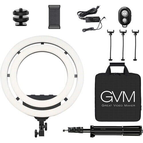 GVM Bi-Color & RGB LED Soft Double Ring Light (18'')