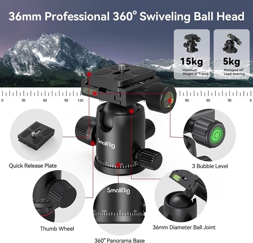 SmallRig 3474C CT-20 Alüminyum Alaşımlı Tripod