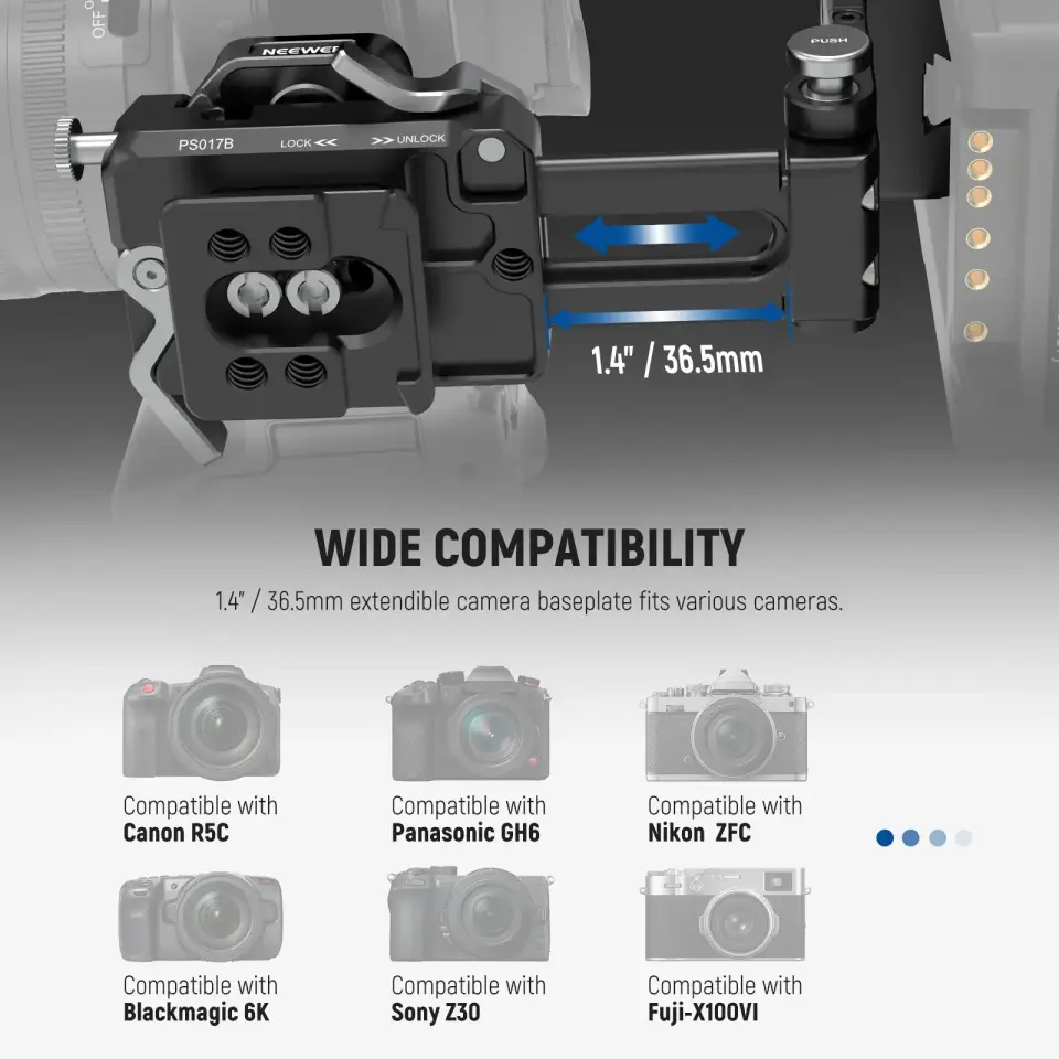 Neewer PS017B Profesyonel V-Mount Batarya Plakası