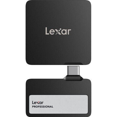 Lexar Professional Go External 2 TB Taşınabilir SSD + Type-C Hub (Siyah)