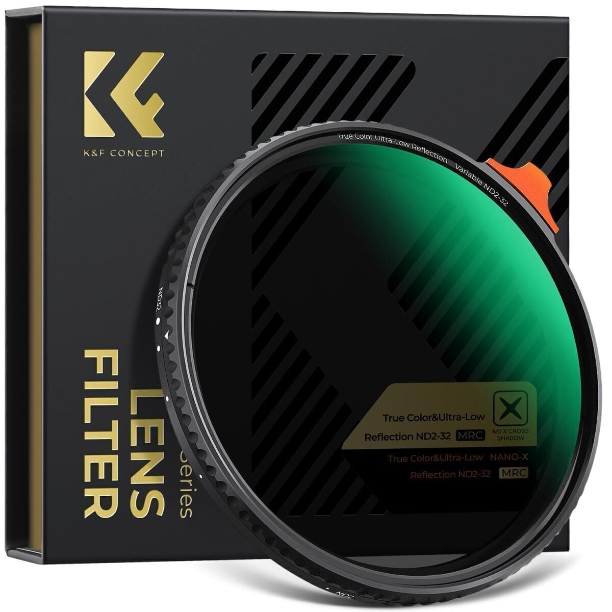K&F Concept 62mm NANO-X ND2-32  (1-5 Stop) True Color Ultra Değişken Filtre