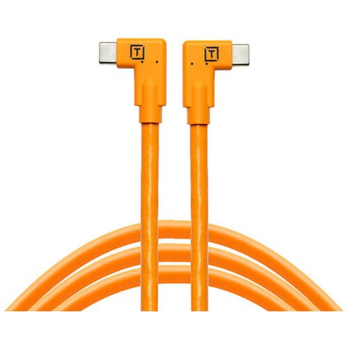 Tether Tools TetherPro Dual Right-Angle USB-C Cable (CUC15RT2RT-ORG)