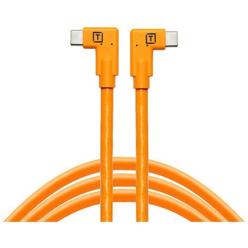 Tether Tools TetherPro Dual Right-Angle USB-C Cable (CUC15RT2RT-ORG)
