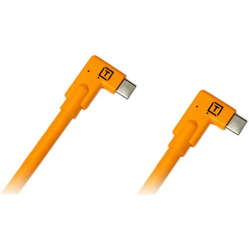 Tether Tools TetherPro Dual Right-Angle USB-C Cable (CUC15RT2RT-ORG)
