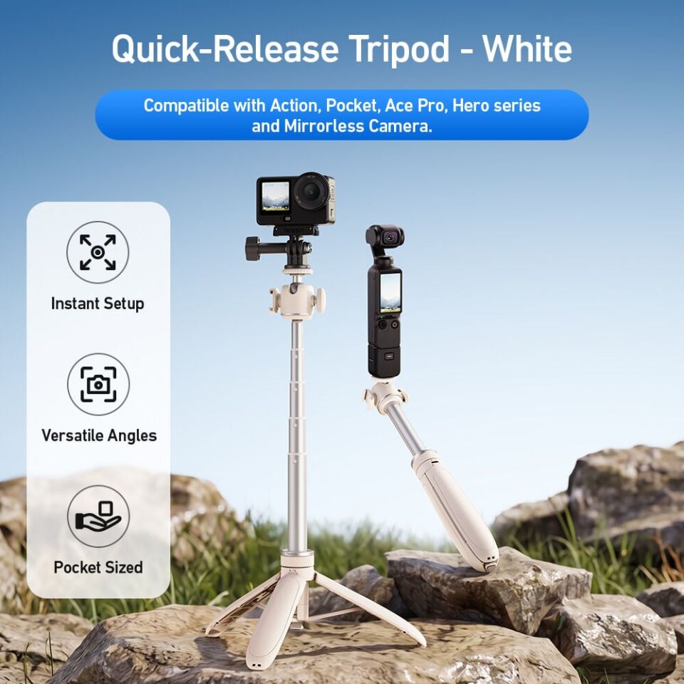Aksiyon Kameralar için Mini Selfie Çubuğu & Tripod