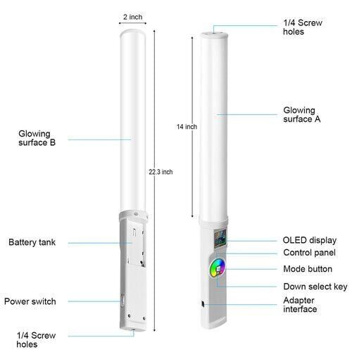 GVM RGB-T20R Bi-Color RGB LED Video Işığı