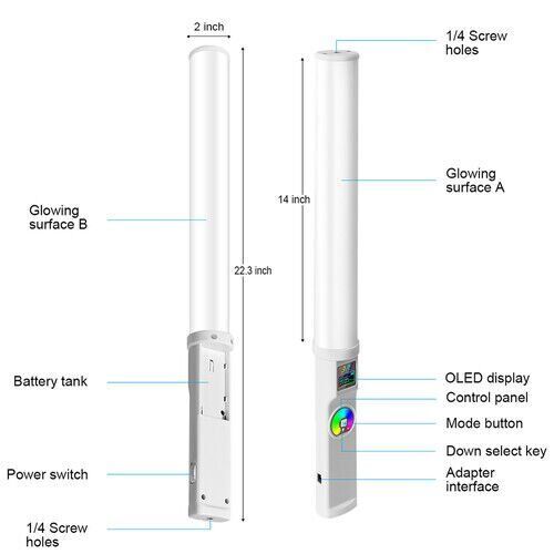 GVM RGB-T20R Bi-Color RGB LED Video Işığı